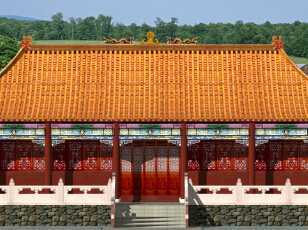 某寺廟工程設(shè)計(jì)效果圖免費(fèi)下載 - 園林古建 - 土木工程網(wǎng)